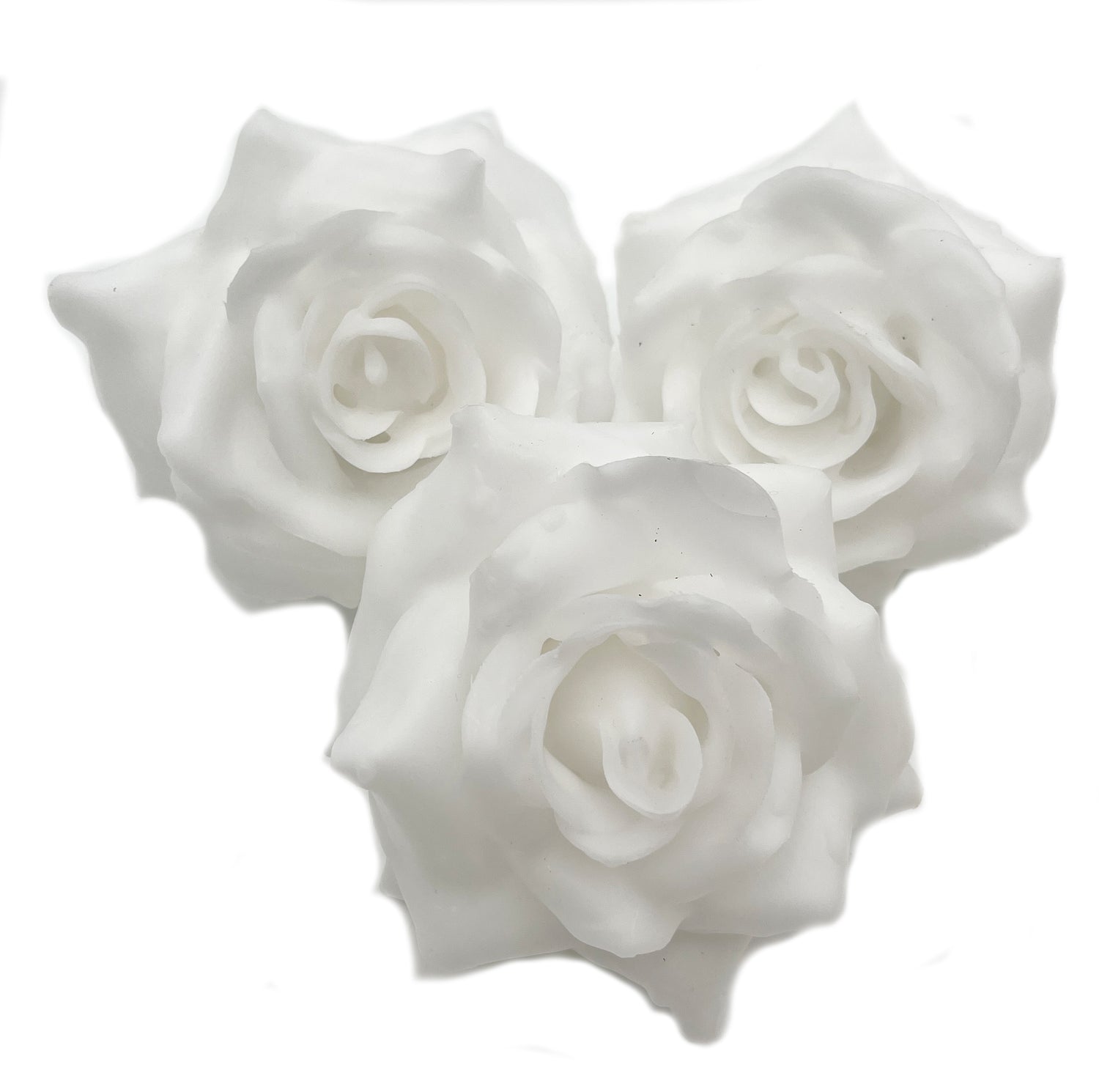 Wachsrose - schneeweiß Rose aus Wachs