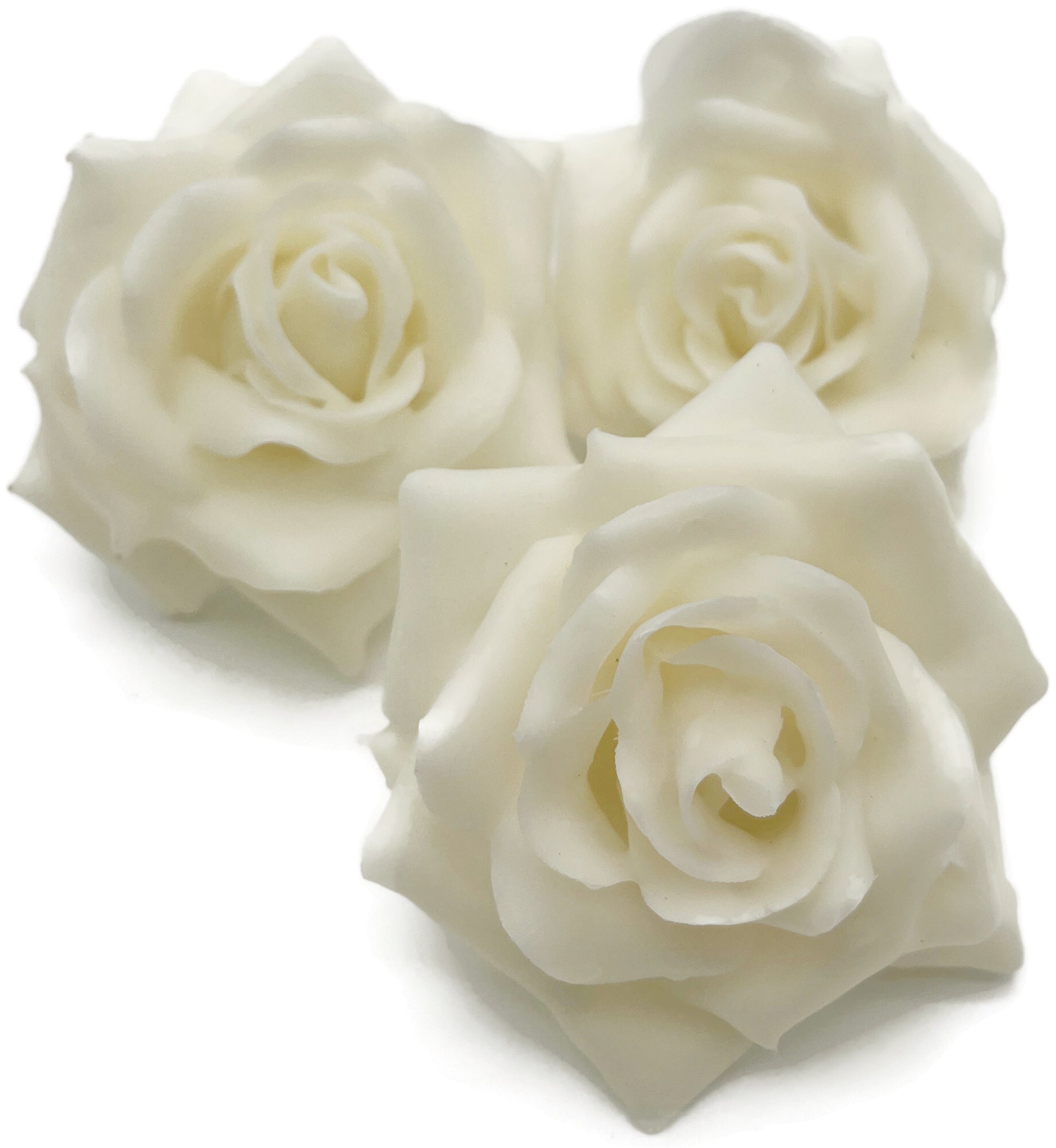 Wachsrose - creme weiße Rose aus Wachs
