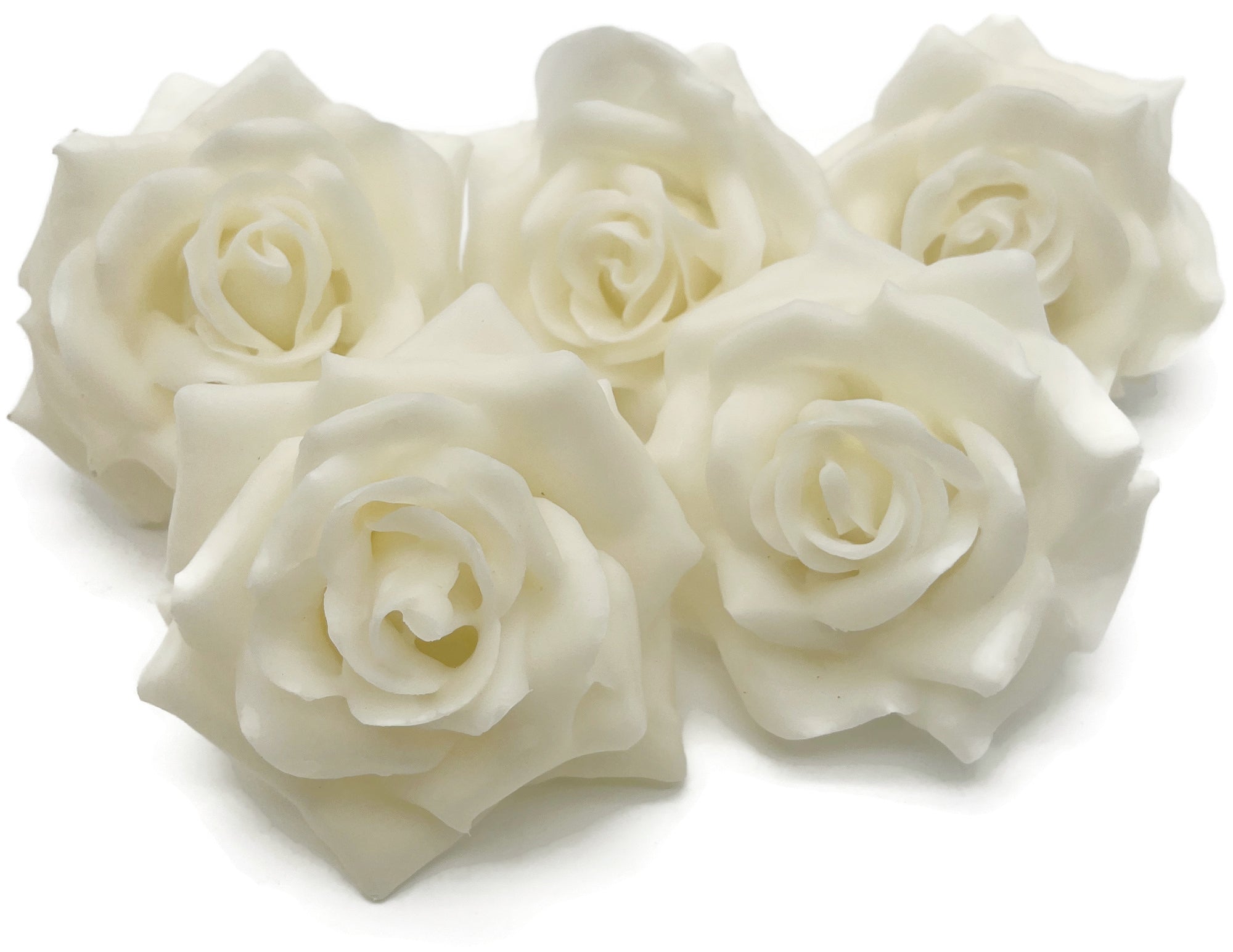 Wachsrose - creme weiße Rose aus Wachs