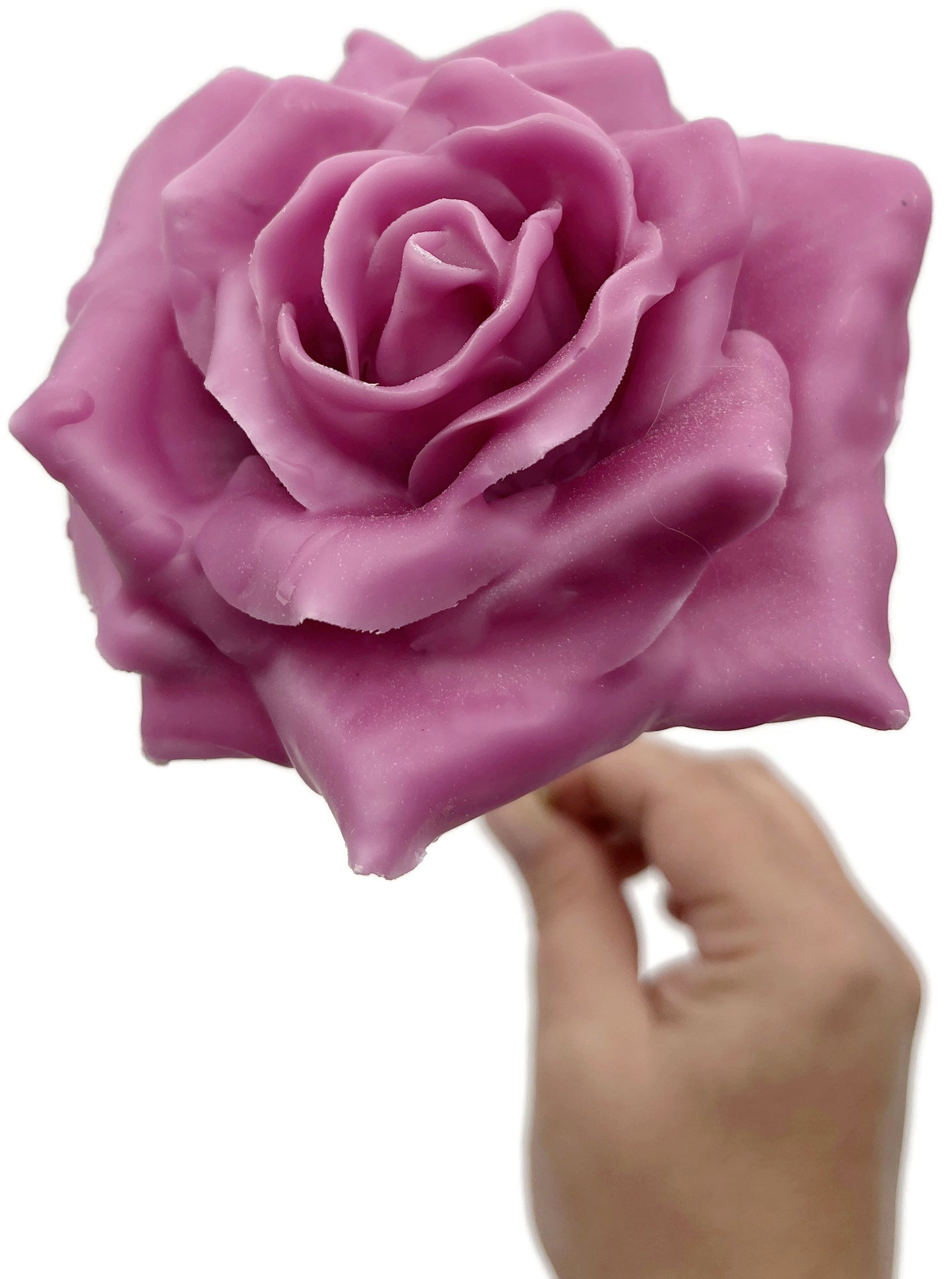 Wachsrose - altrosa Rose aus Wachs