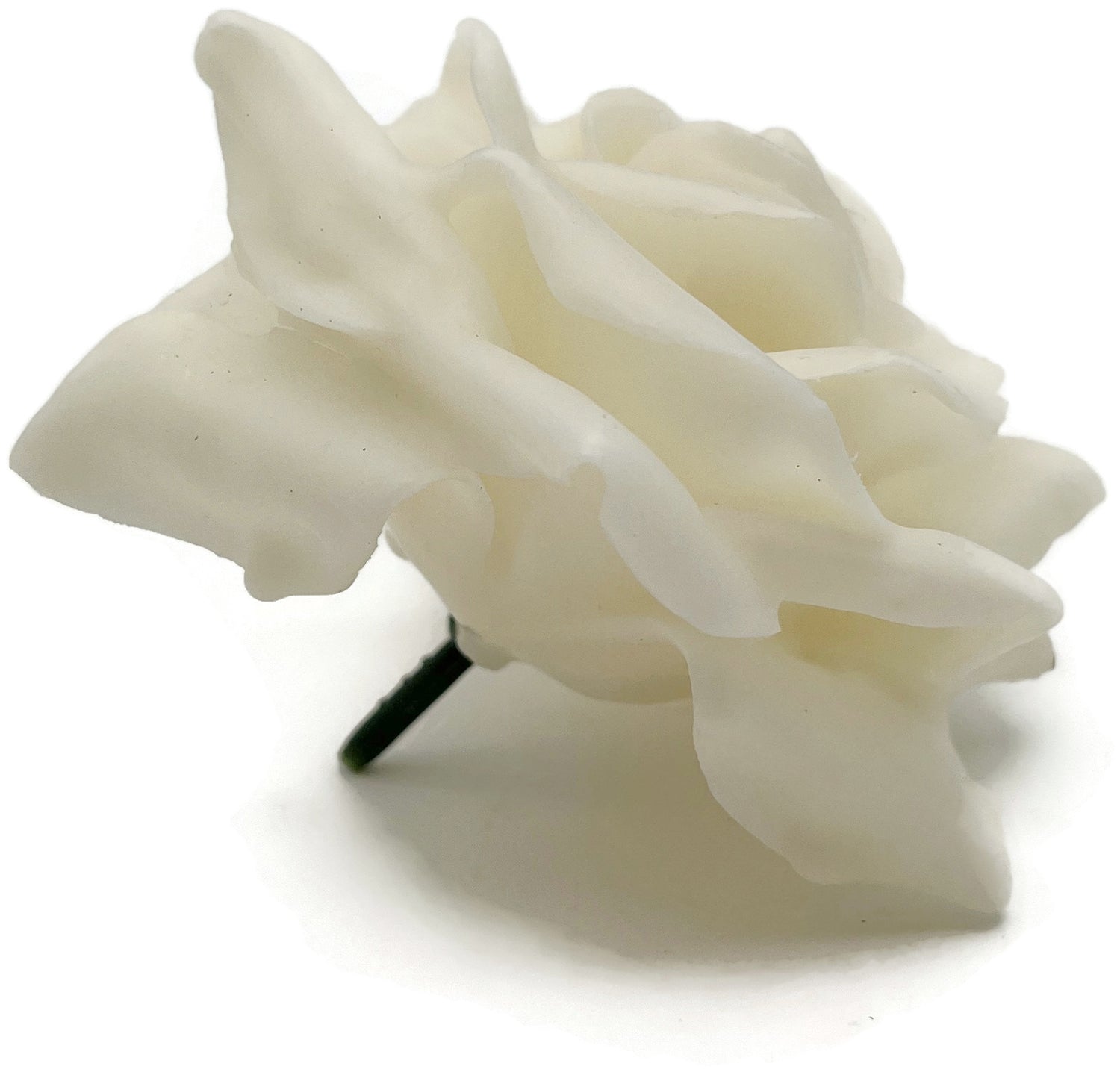 Wachsrose - creme weiße Rose aus Wachs