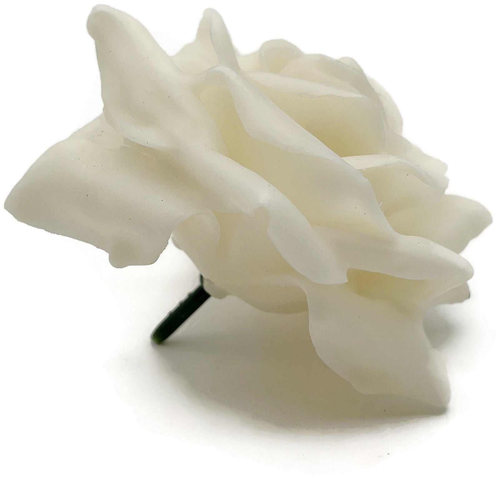 Wachsrose - creme weiße Rose aus Wachs