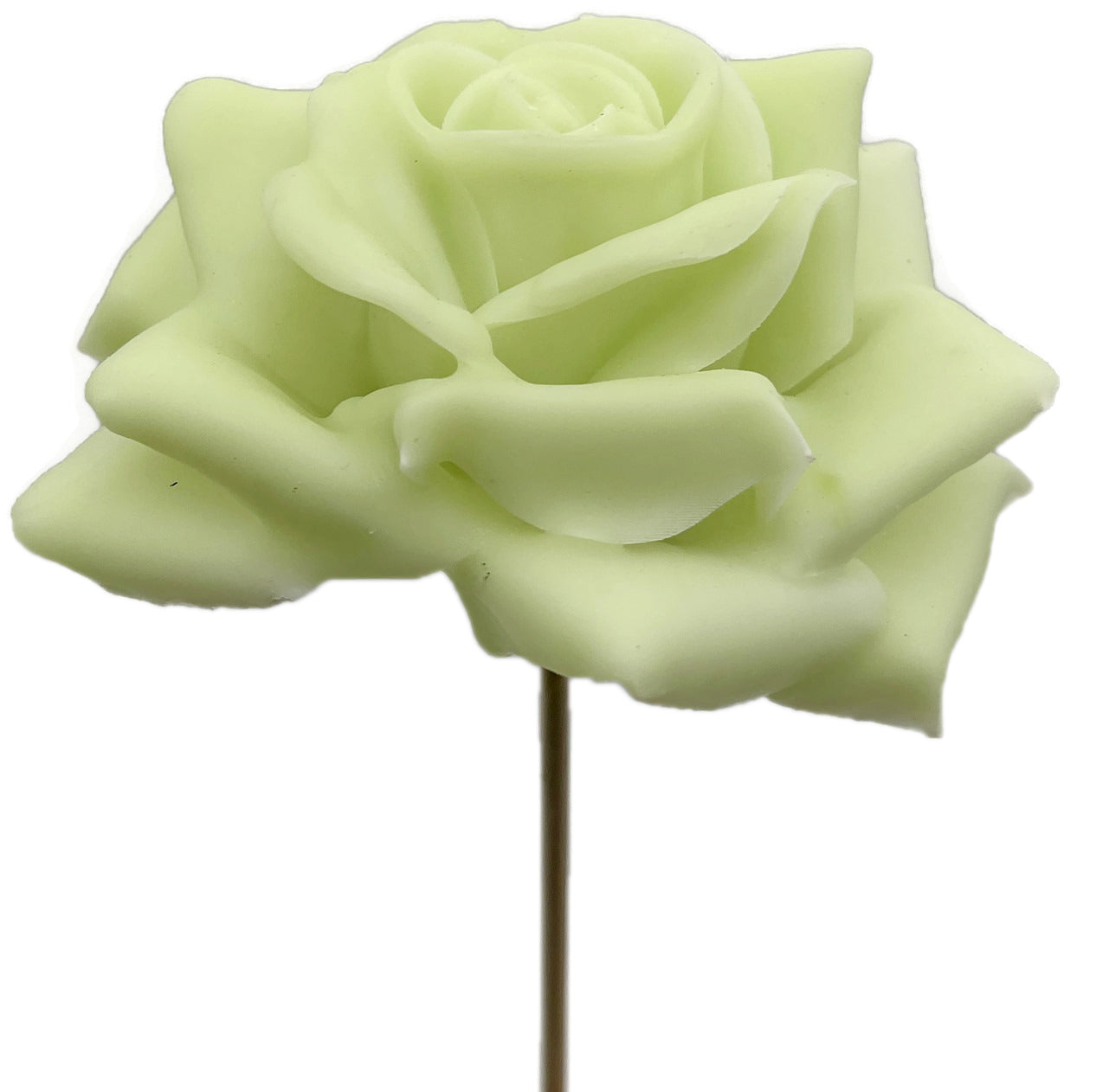Wachsrose - mintgrüne Rose aus Wachs