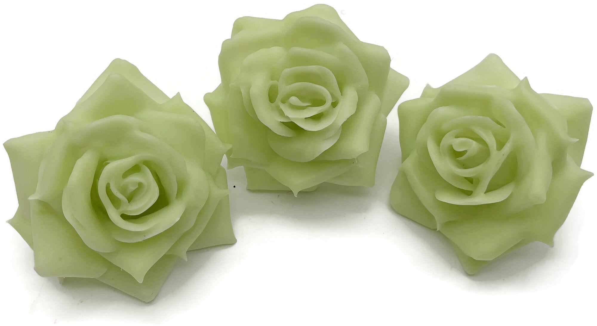Wachsrose - mintgrüne Rose aus Wachs