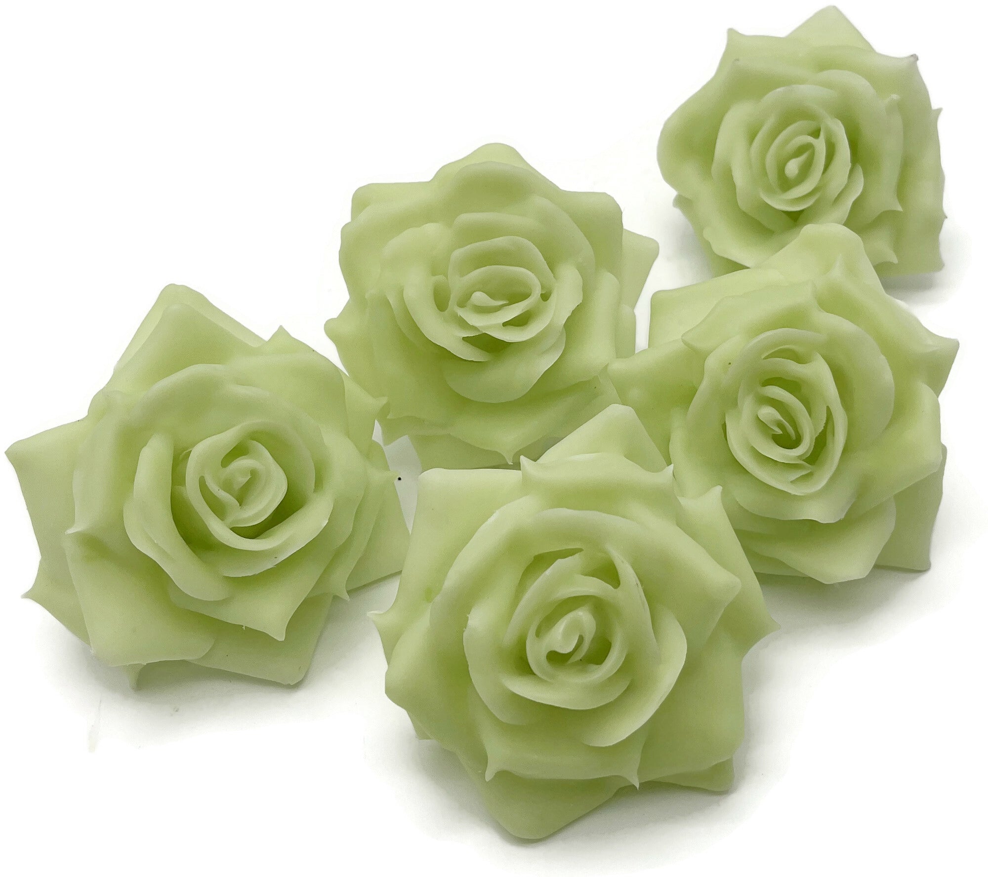 Wachsrose - mintgrüne Rose aus Wachs