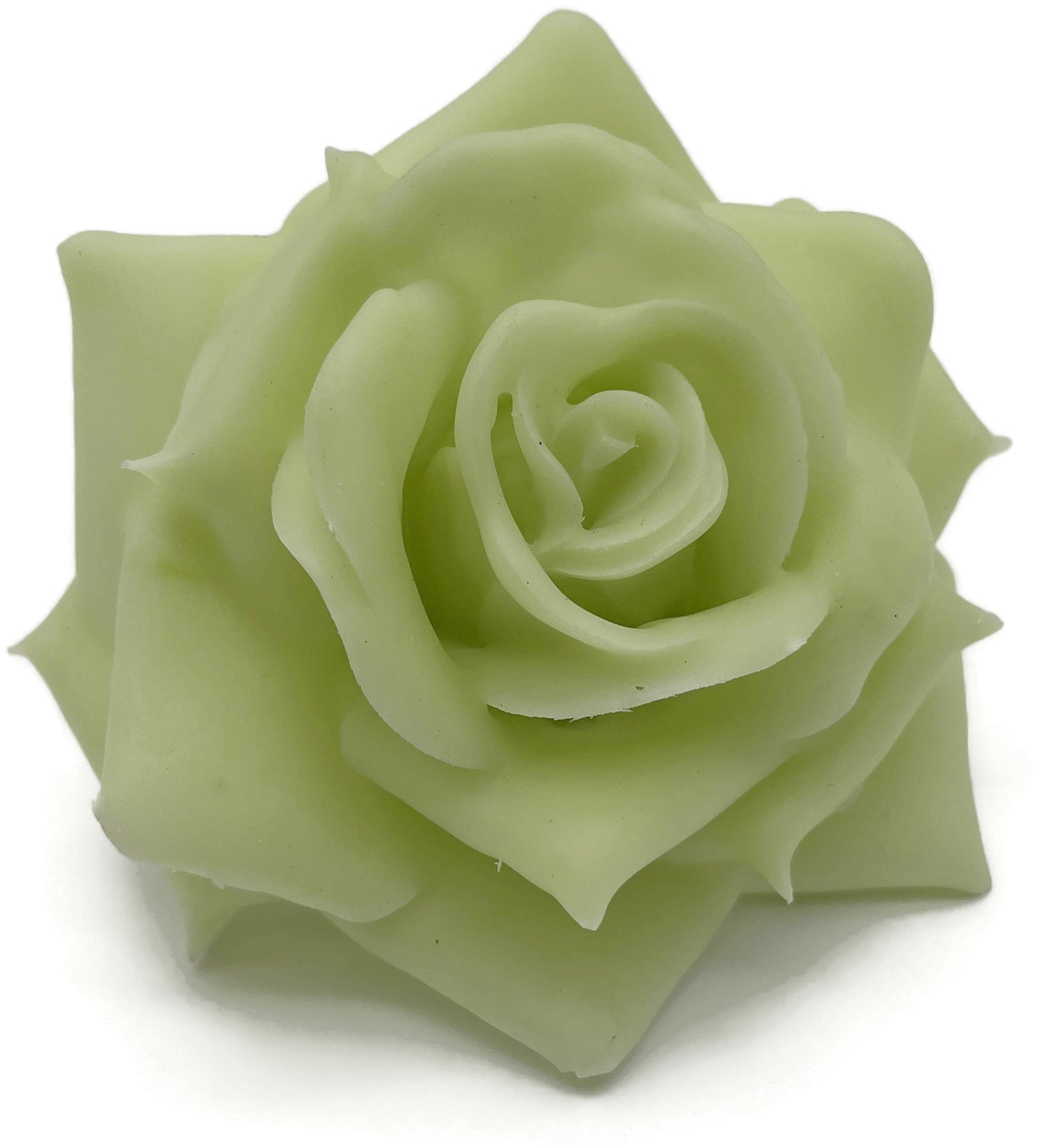 Wachsrose - mintgrüne Rose aus Wachs