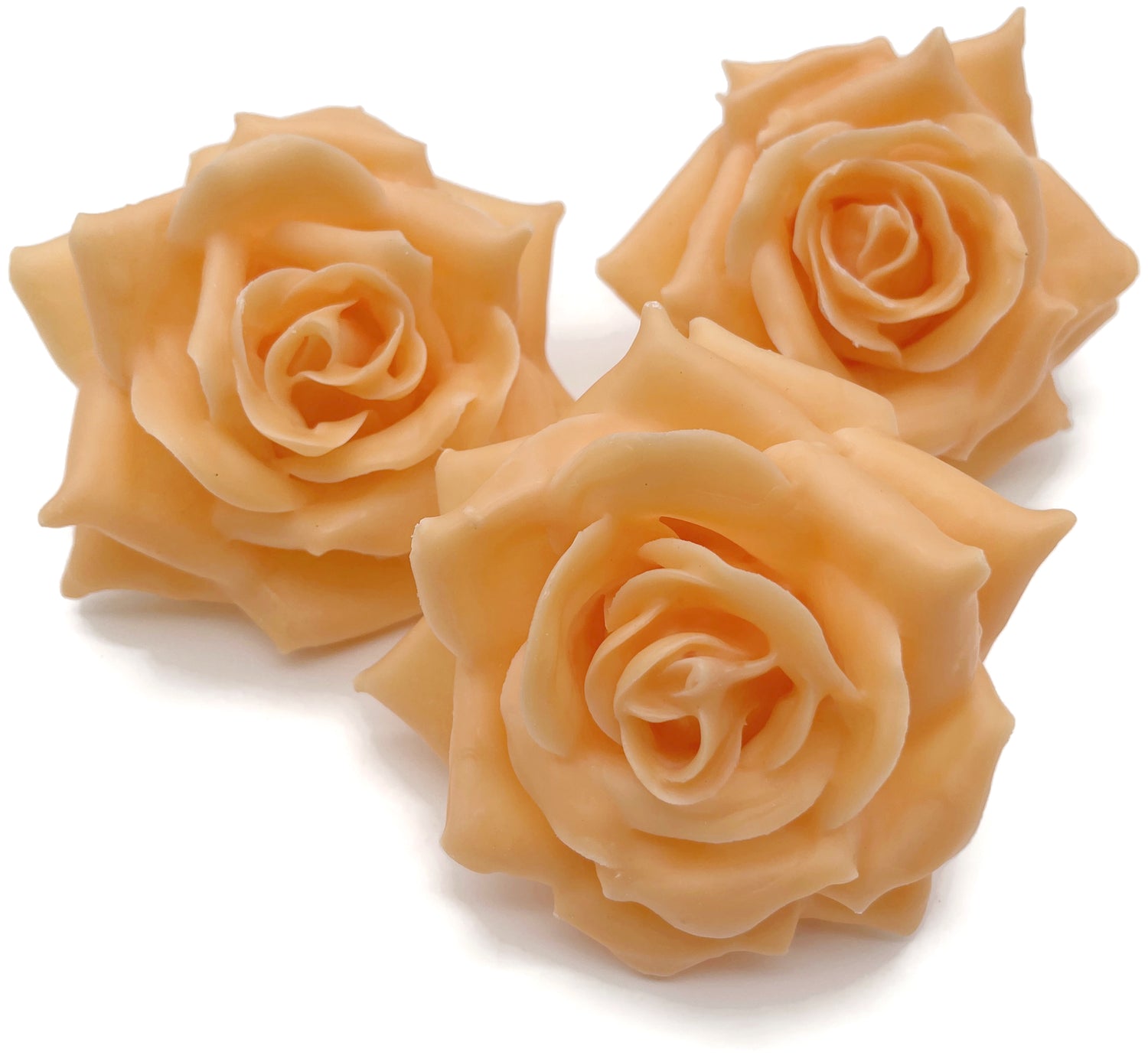 Wachsrose - pfirsich-farbene Rose aus Wachs